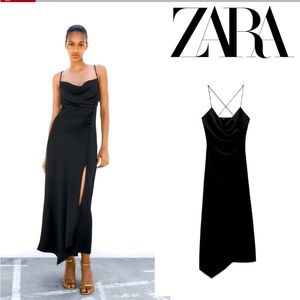 ZARA BUTTONED SLIP DRESS